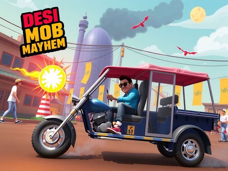 Desi Mob Mayhem Mania Gameplay Screenshot
